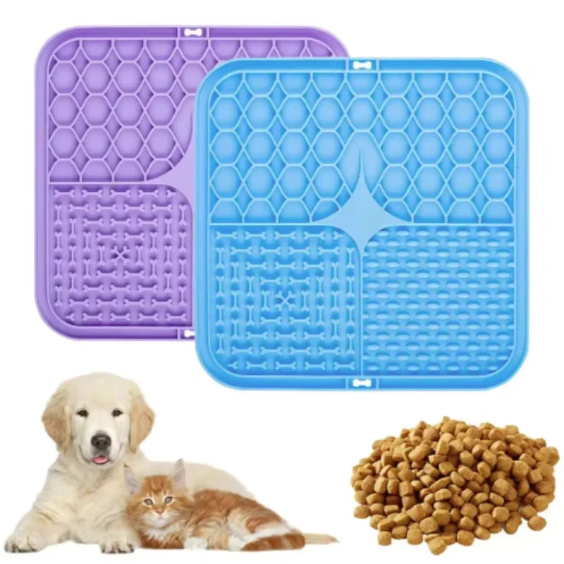 Silicone Slow Feeder Lick Mat with Suction Cup