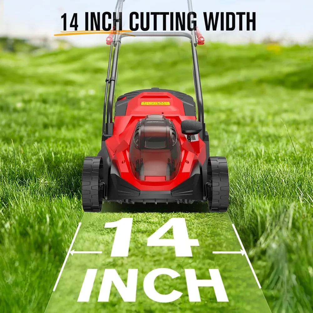 14-Inch Cordless Brushless Push Mower | 2-in-1 Mulching & Bagging, 5-Position Height, Milwaukee M18 Compatible (Tool Only)