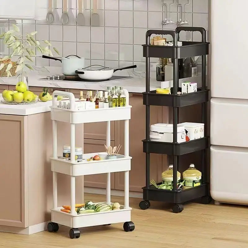 5-Layer Rolling Kitchen Storage Trolley — Mobile Multi-Layer Shelf for Kitchen, Bathroom & Living Room