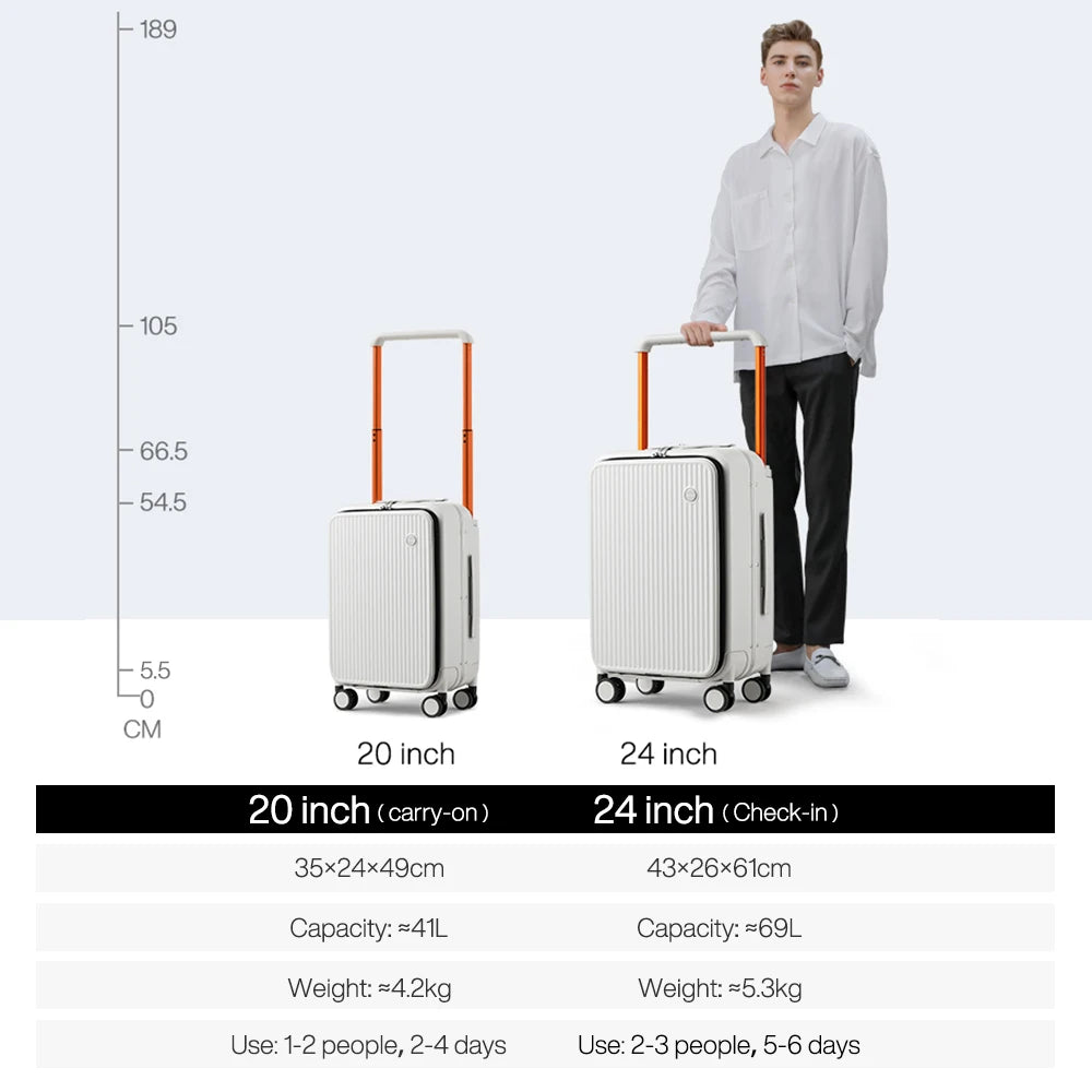 Mixi Front-Pocket Laptop Suitcase – PC Aluminum Frame