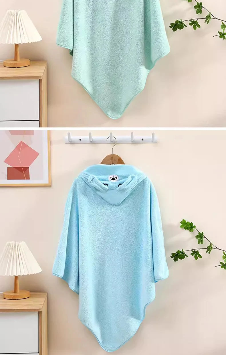 Soft Absorbent Baby Bath Towel – Newborn Swaddle Wrap & Receiving Blanket for Girls & Boys