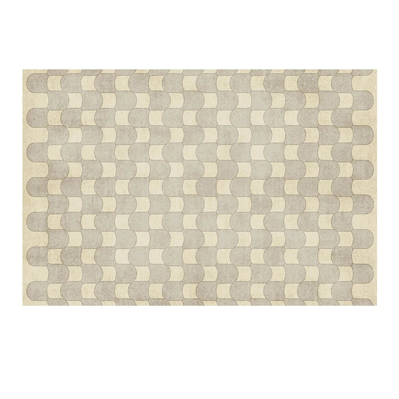 French Retro Checkerboard Plush Rug – Large Area Plaid Carpet for Bedroom & Living Room, 20 Styles & 10 Sizes