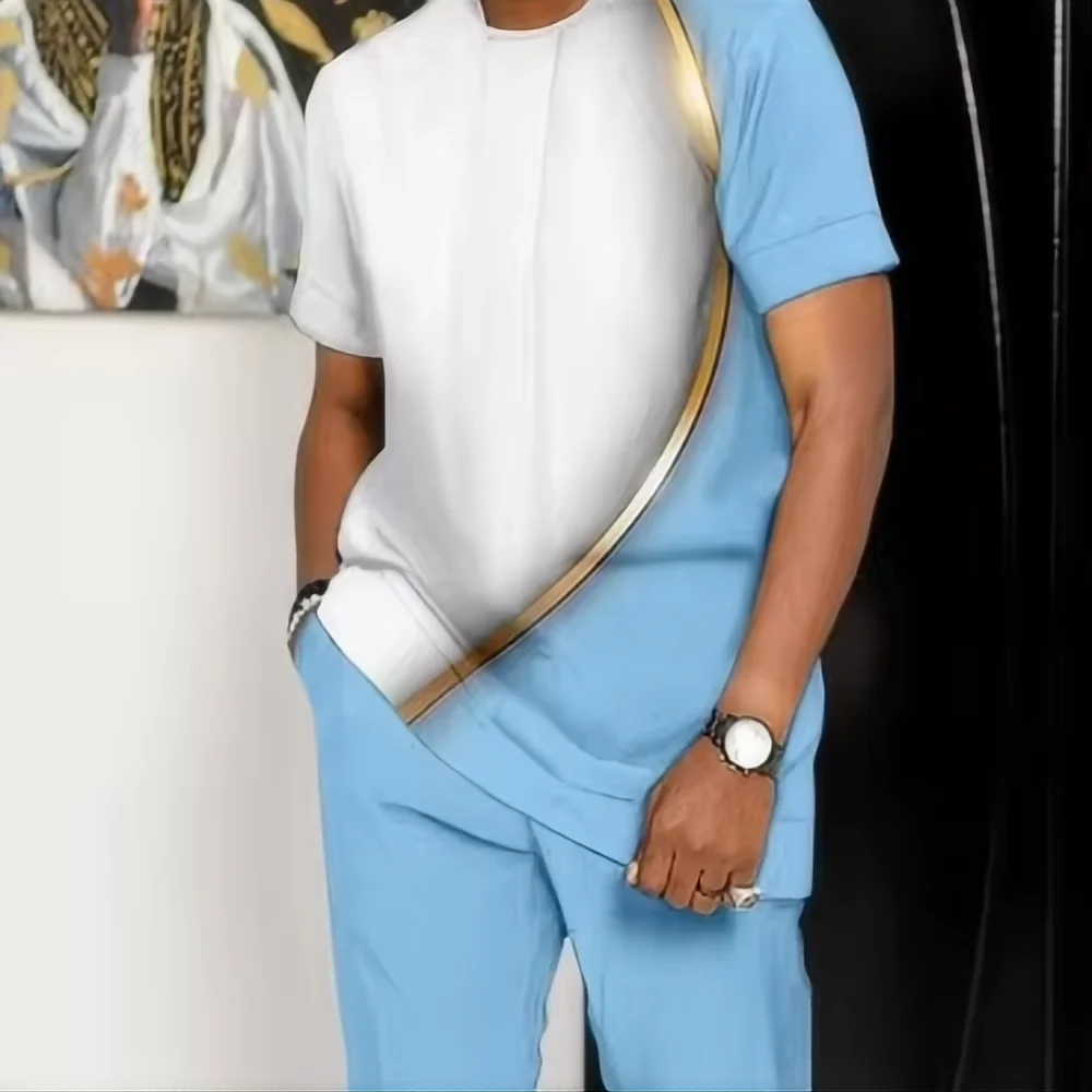 Men's 3D Print Oversized T-Shirt & Jogger Pants 2-Piece Set – Casual Sportswear