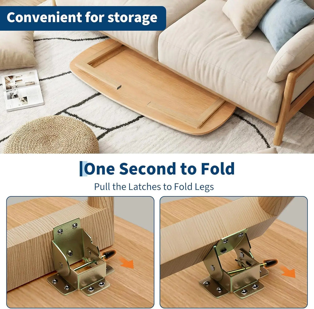 Foldable Wooden Coffee Table — Portable Laptop & Tatami Desk