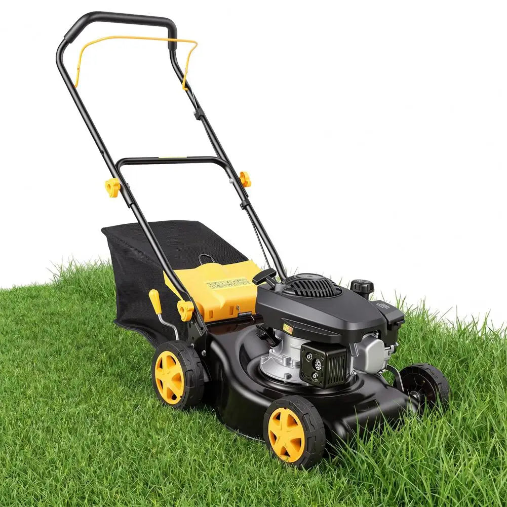 16-Inch Gas Lawn Mower | 4-Stroke Air-Cooled Engine, 3-in-1 Self-Propelled, 45L Grass Tank, 8-Position Height Adjustment