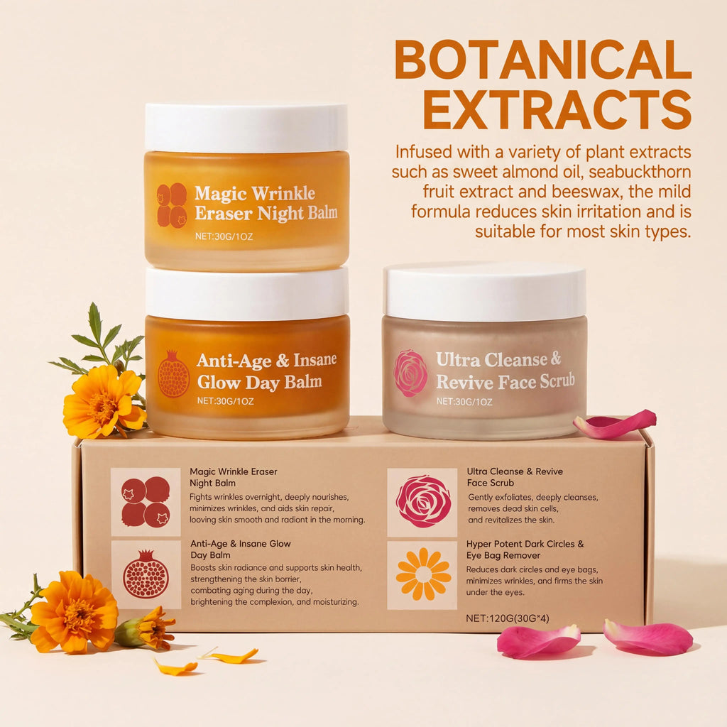 Day & Night Skincare Set – 4-Piece Brightening Barrier Repair Combo