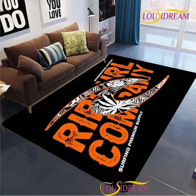 Surf Print Area Rug – Non-Slip Living Room, Bedroom & Kitchen Carpet