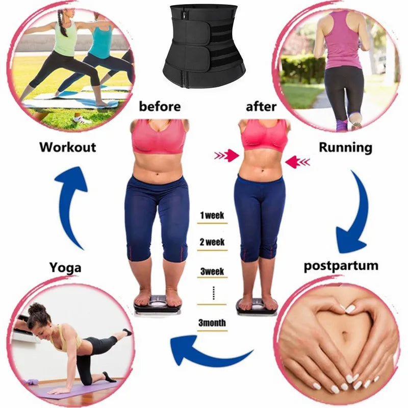 Waist Trainer Sweat Belt — Slimming Cincher for Workouts & Everyday Wear