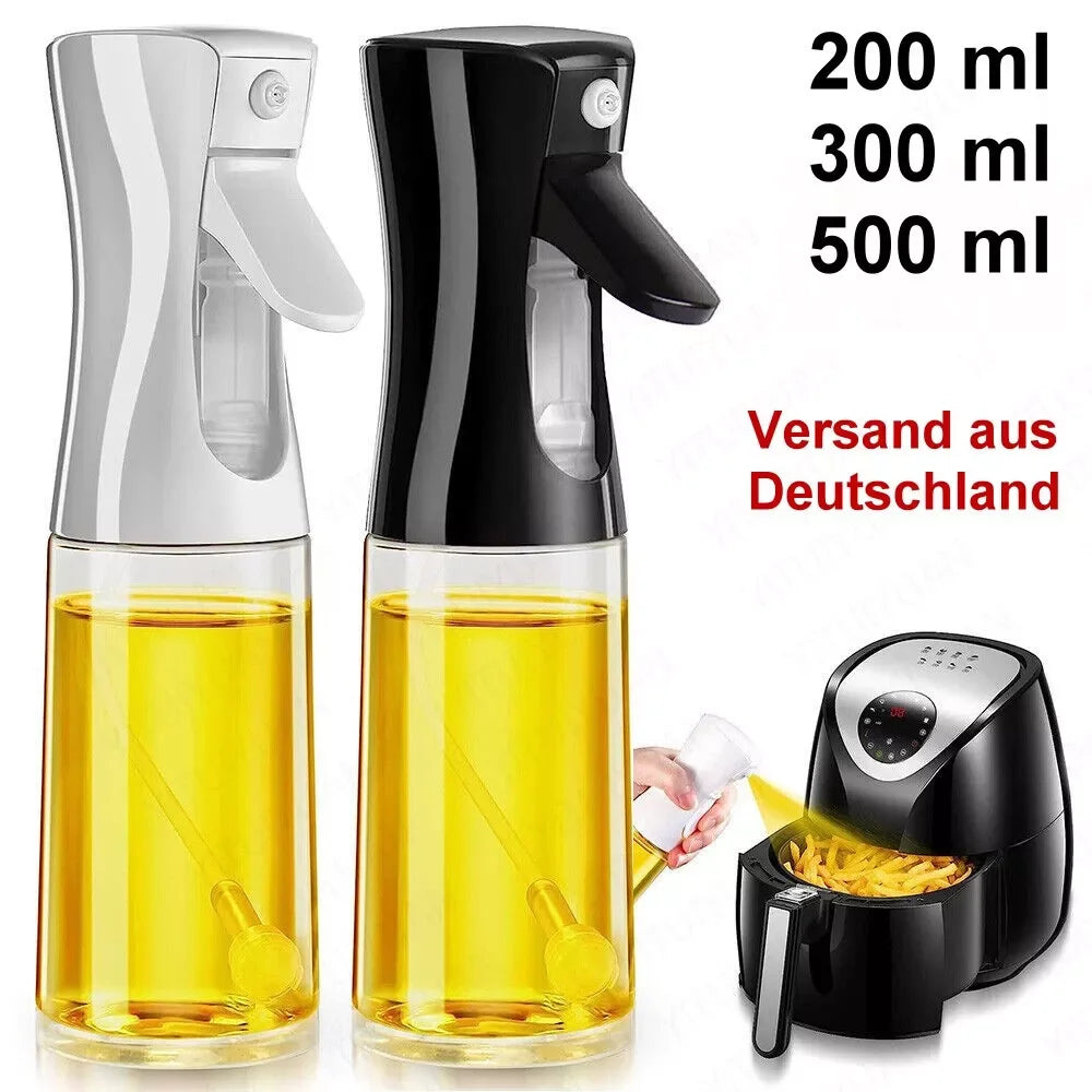 Spray Less. Cook Better. — Reusable Oil Mist Spray Bottle | Food Grade, Olive Oil & Vinegar Dispenser, 200/300/500ml, Black & White