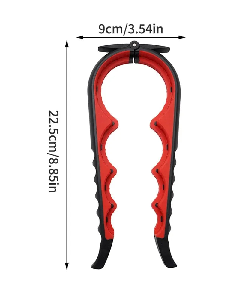 4-in-1 Multifunctional Can & Bottle Opener – Anti-Slip Ergonomic Cap Twister, PP+TPR, Black & Green