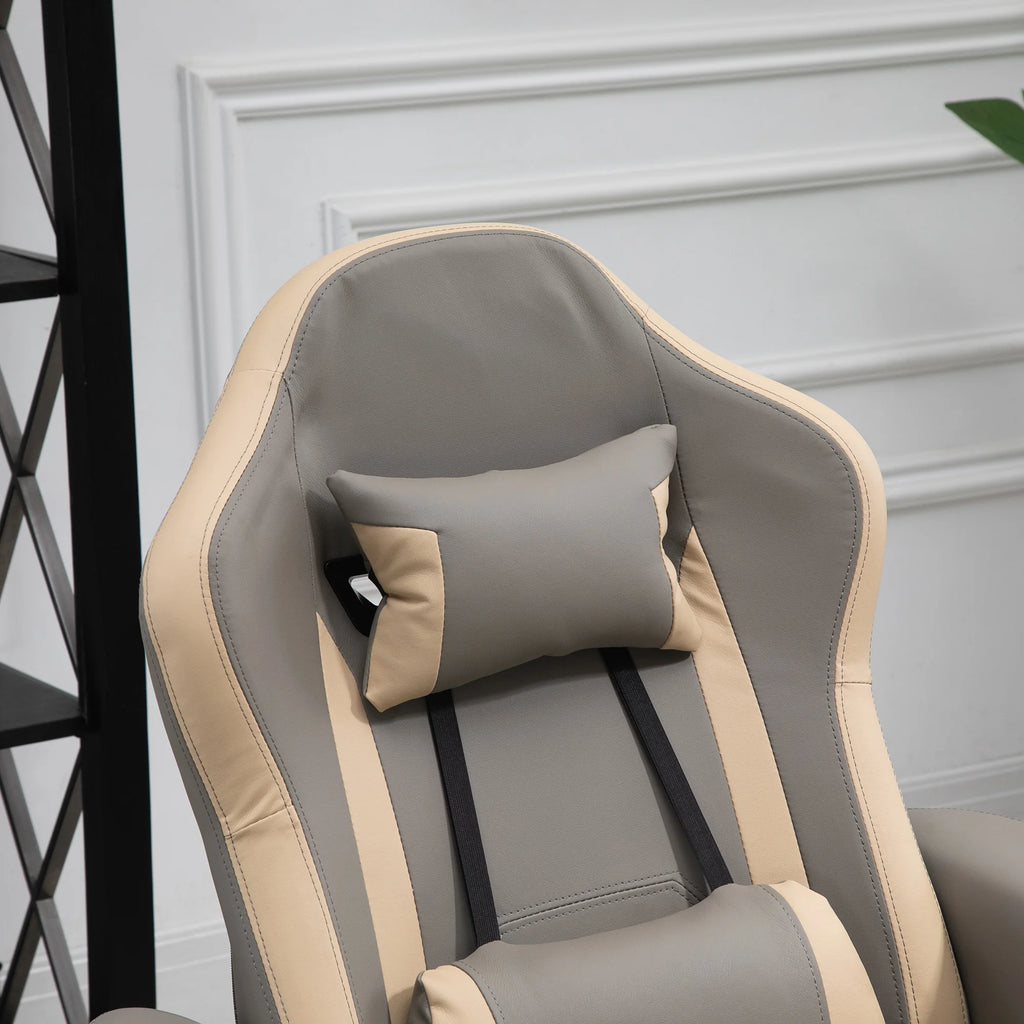 Faux Leather Swivel Recliner with Cup Holders