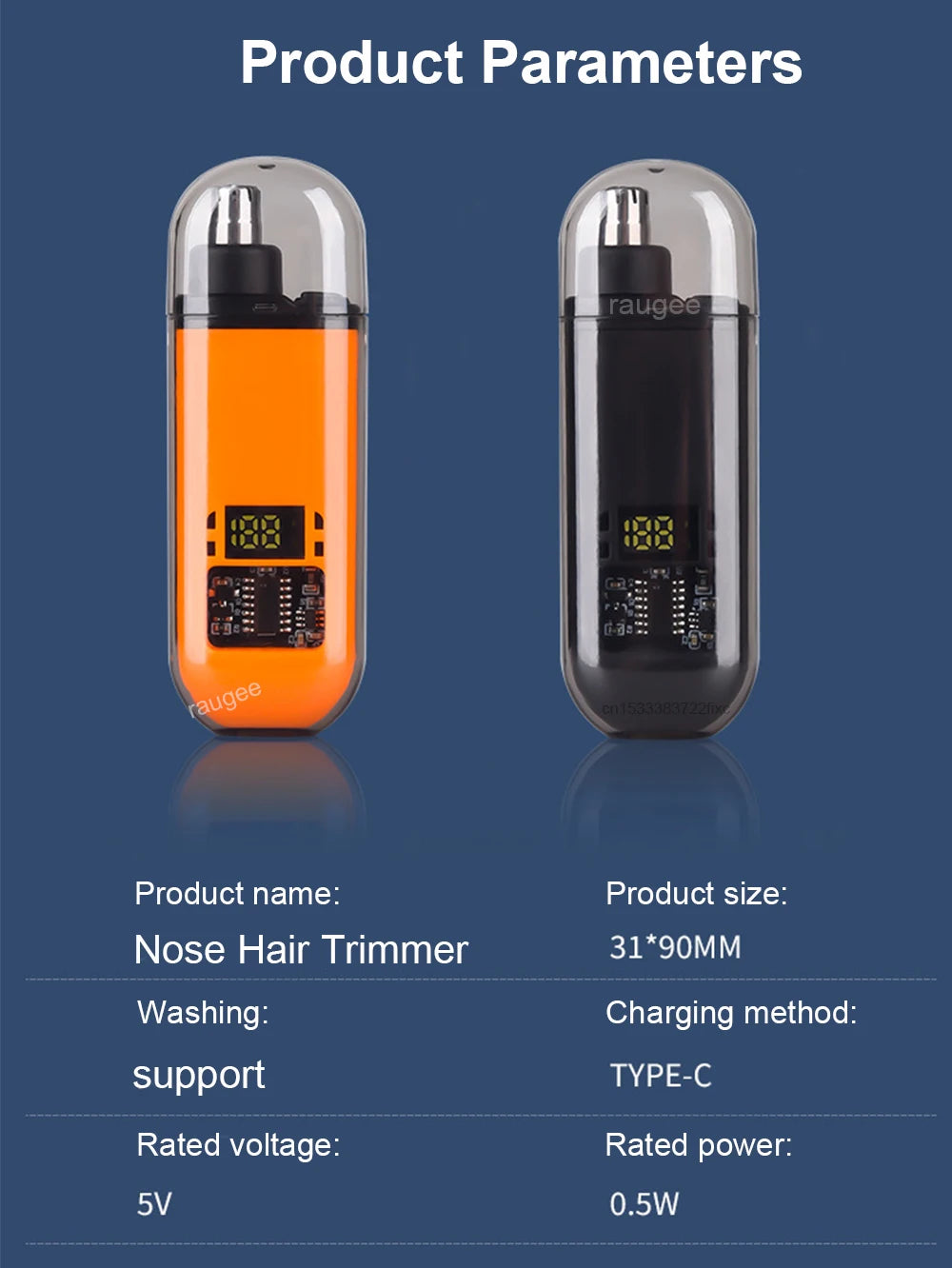 2-in-1 Rechargeable Waterproof Nose & Ear Hair Trimmer