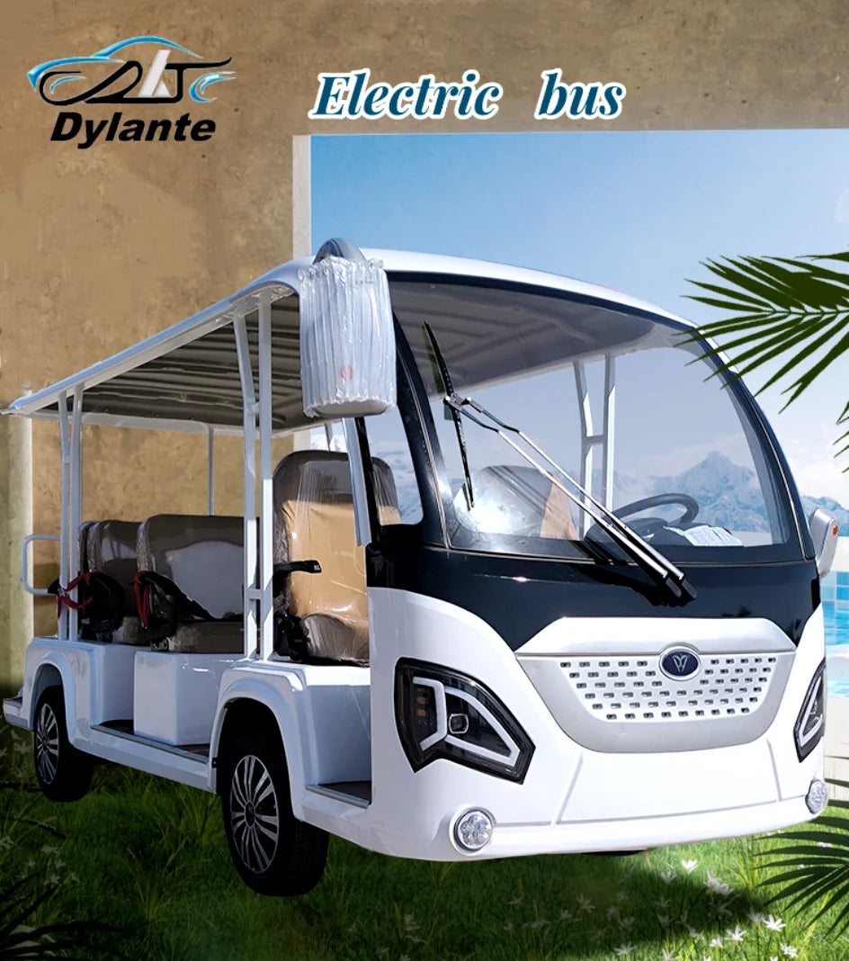 2026 Hot Selling 8-Seater 11-Seater Electric Four-Wheel Golf Cart Scenic Manor/Villa/Tourist Electric Bus