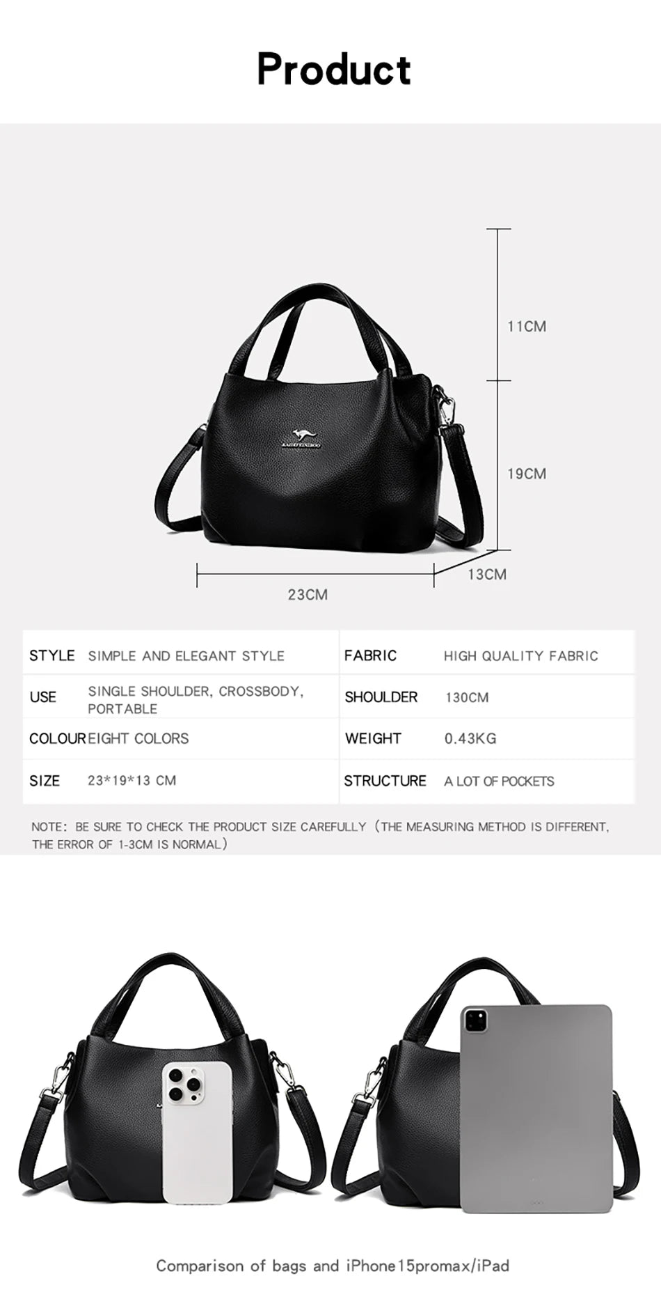 LUYIAIXI Luxury Letter Accent Crossbody Shoulder Tote – High Quality Designer Handbag for Women