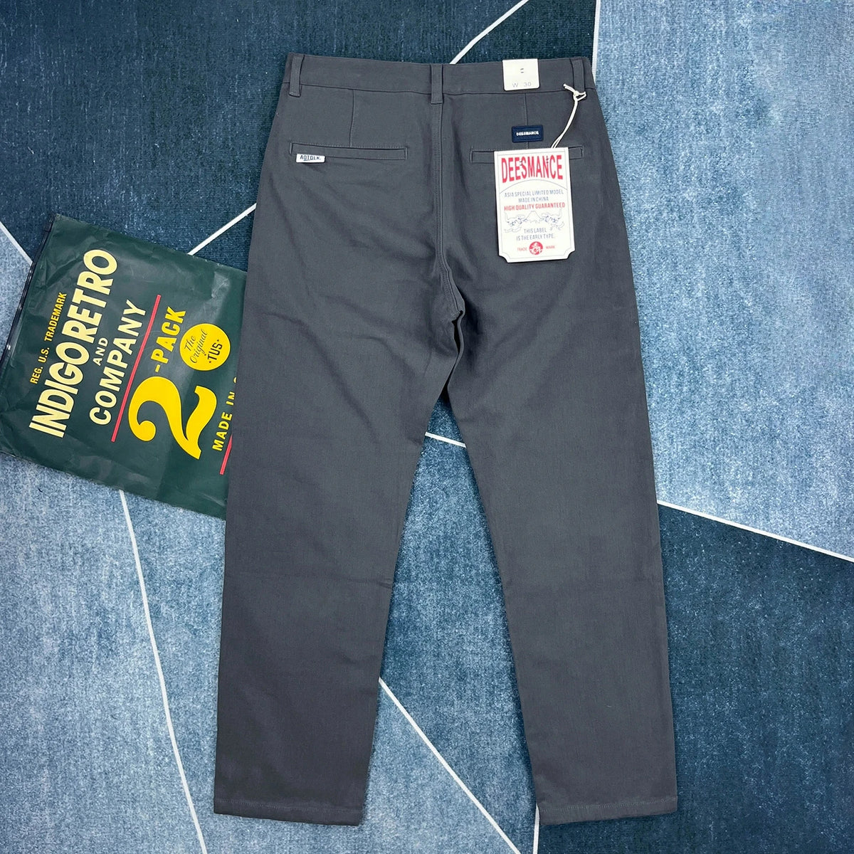 Men's Heavyweight Work Pants – Retro Straight Leg Stretch Cotton Trousers