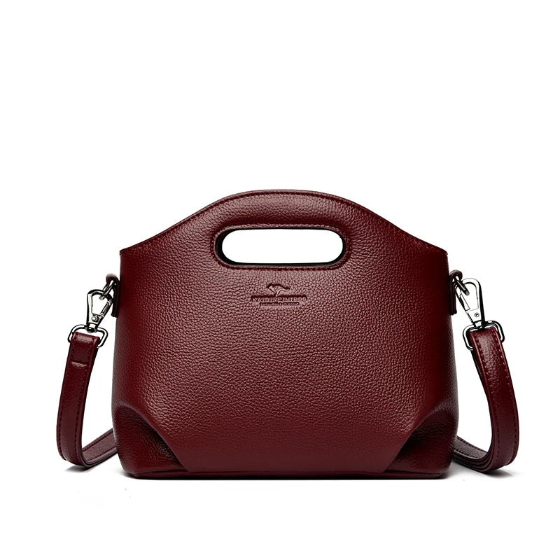 VANDERWAH Luxury Microfiber Leather Flap Shoulder Bag – Small Casual Tote Handbag for Women