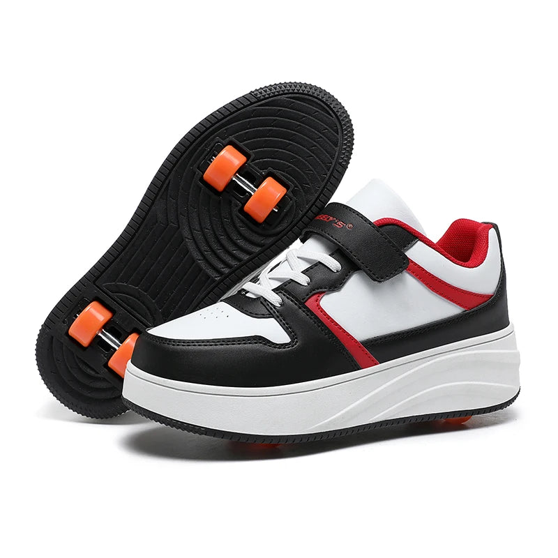 Children's LED Light Roller Skates – Multi-Functional Detachable Wheel Shoes, Size 29-41 for Students