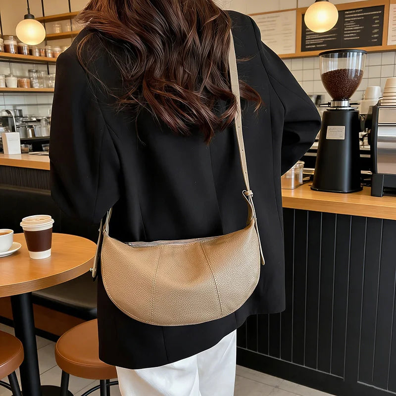 badiman 100% Genuine Cowhide Leather Tote Shoulder Crossbody Bag – Vintage Rivet Sequin Commuter Handbag for Women