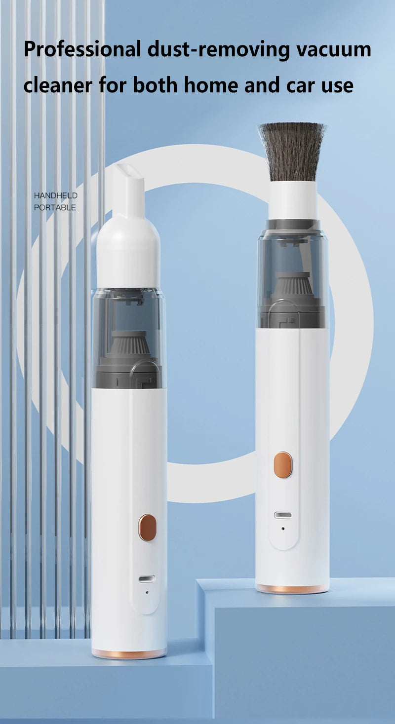 Mini Handheld Vacuum Cleaner – 3-in-1 Car & Desk Cleaner
