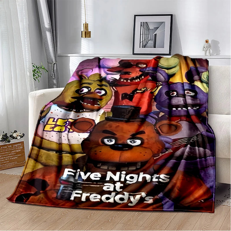 FNAF Freddy Flannel Throw Blanket – Soft, Warm & Anti-Pilling, Multiple Sizes