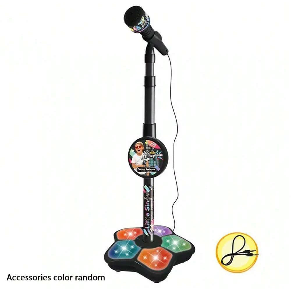 Kids Karaoke Microphone Stand Toy — Portable Children's Electronic
