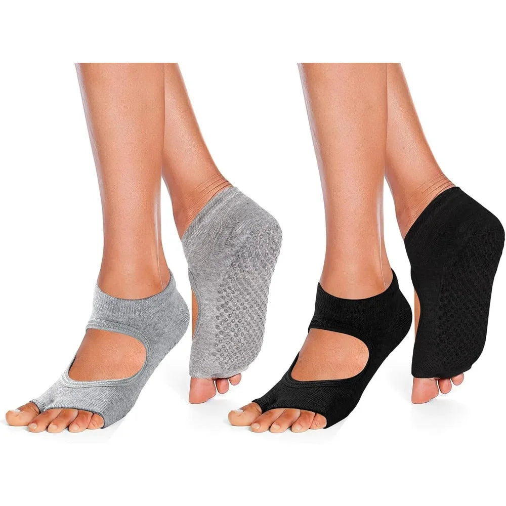 Women's Toeless Yoga Grip Socks – Pilates & Dance