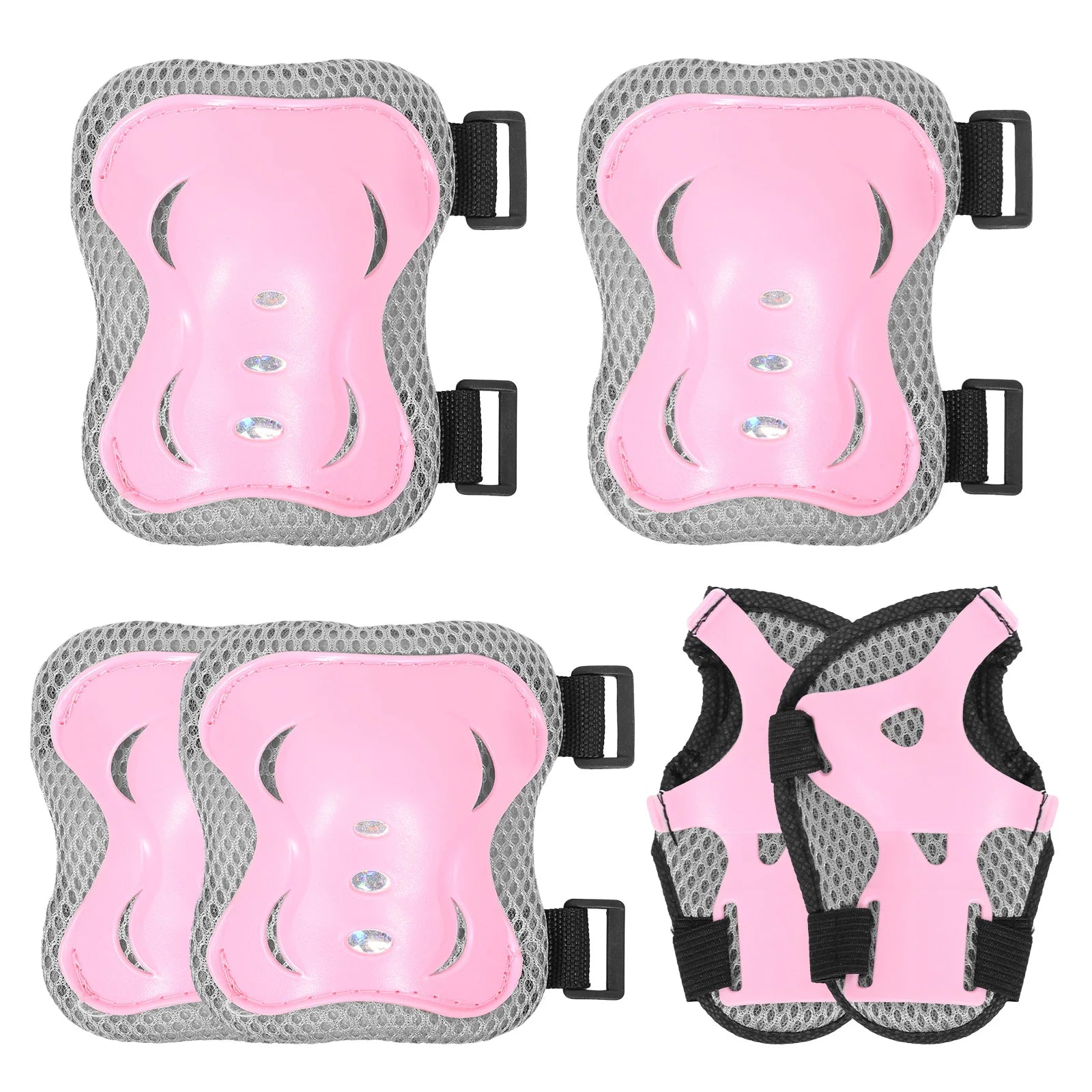 6-Piece Kids Protective Gear Set – Knee Pads, Elbow Pads & Wrist Guards for Bike, Skateboard & Skating