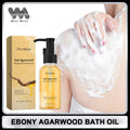 OceAura Bath Oil – Exfoliating Dead Skin Remover & Moisturizing Body Shower Oil with Ebony Fragrance