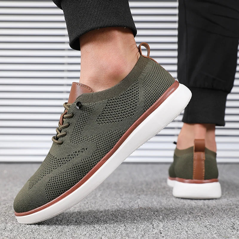 Men's Air Mesh Lace-Up Walking Shoes