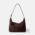 Vintage Faux Suede Hobo Bag – Soft Chamois Leather Shoulder Crossbody Bag for Women