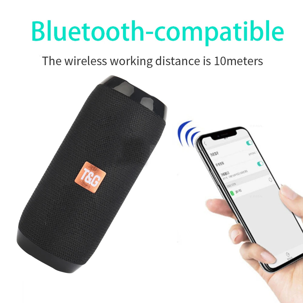 Wireless Portable Bluetooth Speaker — 360° Sound, Waterproof & Long Battery Life