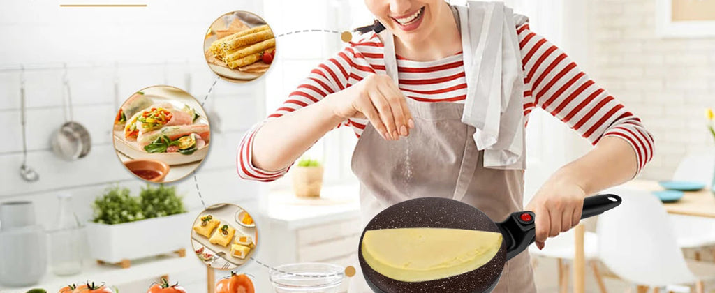 Electric Crepe Maker 600W — Non-Stick Plate Breakfast & Dessert Maker with Hook Storage