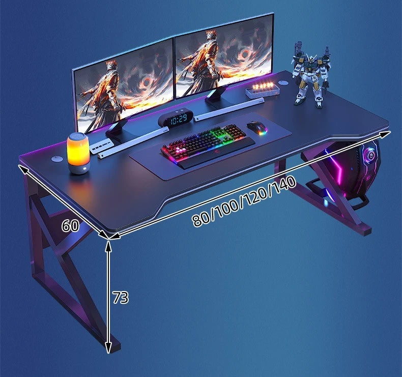 Simple Computer Desk — Metal Frame Home Office, Student, Gaming & E-Sports Workbench