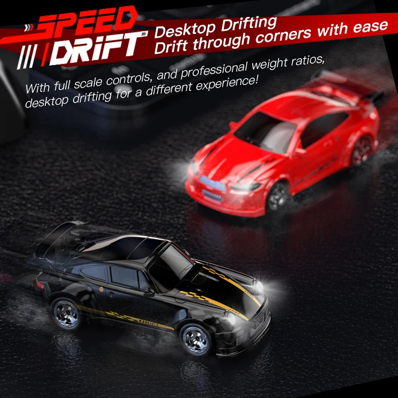 1/64 Scale Mini 4WD RC Drift Car – High Speed GTR Racing Model