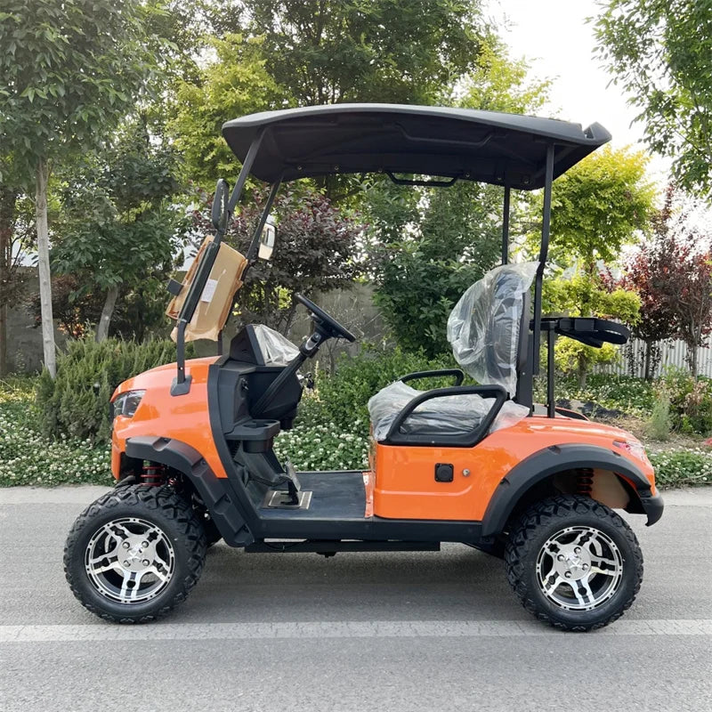 Touring Electric Golf Cart — Multi-Purpose Hunting Cart with Folding Windshield & Touch Display