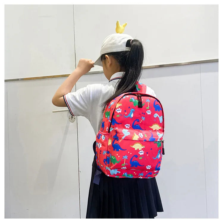 Dinosaur Print Backpack – Kids Kindergarten School Bag