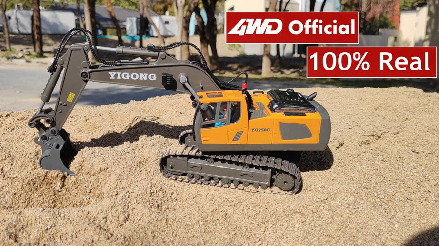 4WD RC Construction Truck with Light & Sound – Remote Control Excavator, Dump Truck & Bulldozer