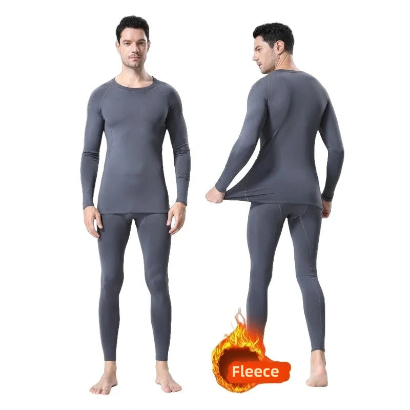 Men's Thin Fleece Thermal Compression Underwear — Warm Base Layer