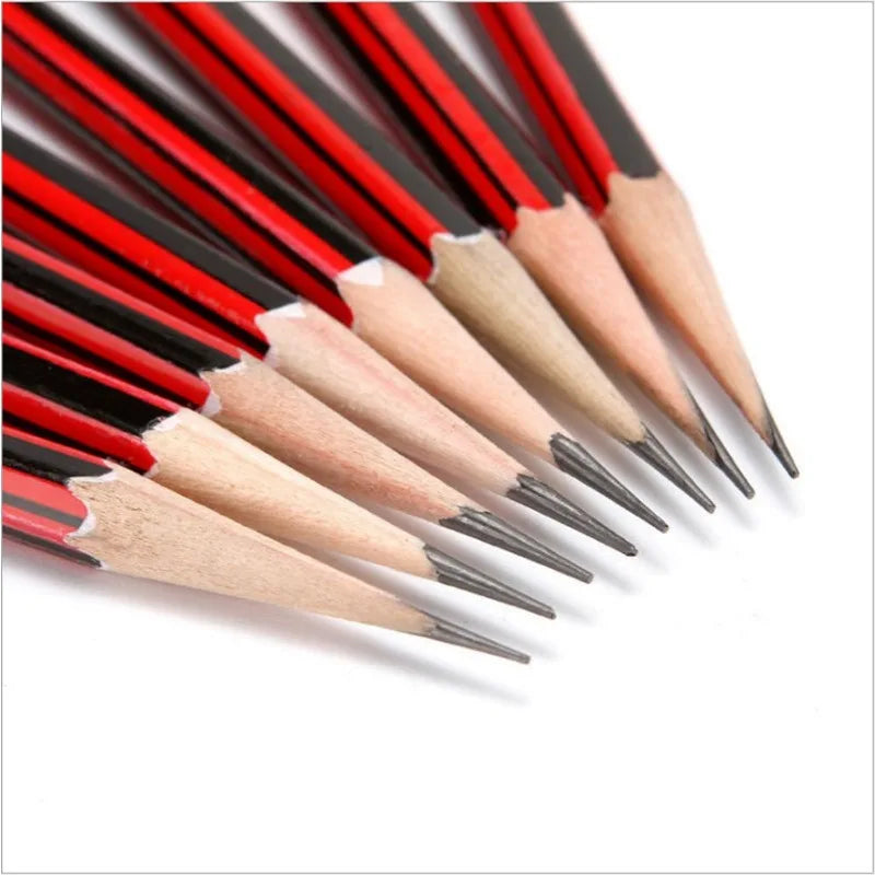 10-Pack Wooden Pencils with Erasers