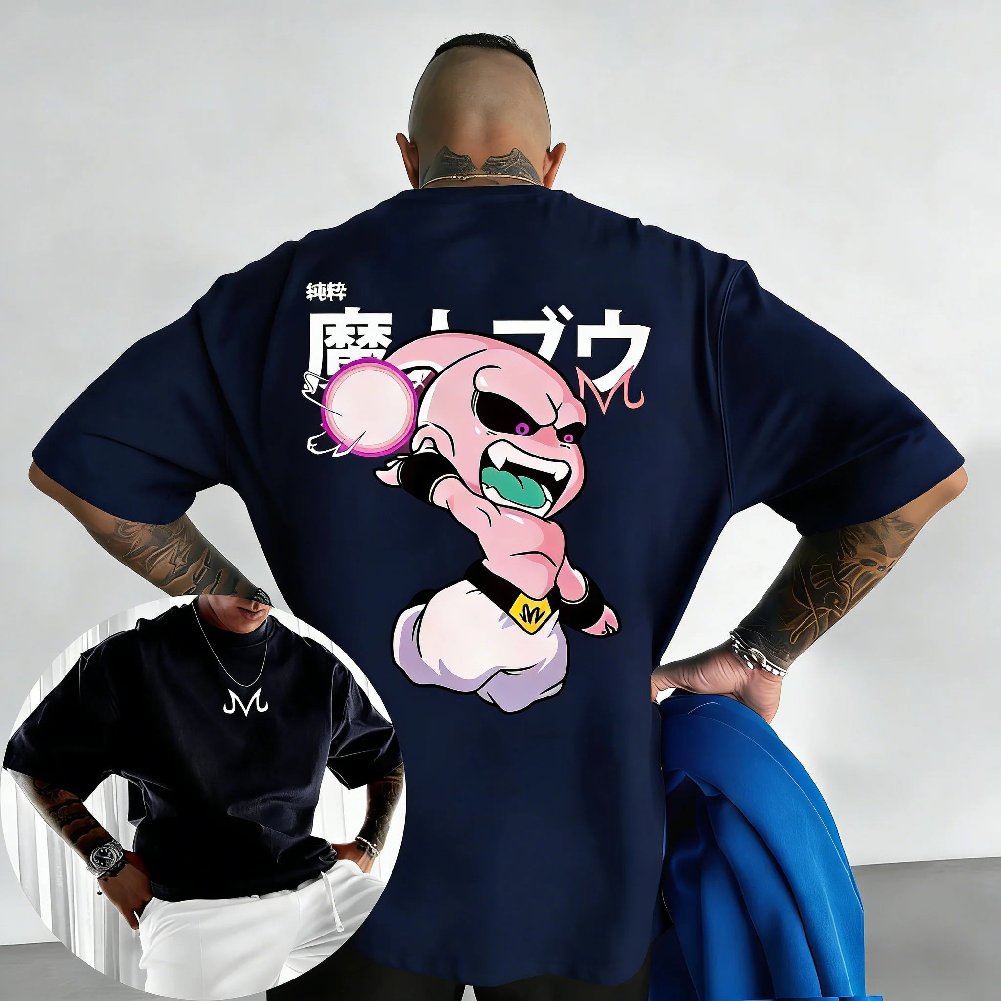 Dragon Ball Anime Cotton T-Shirt — Majin Buu Hip Hop Street Style Tee