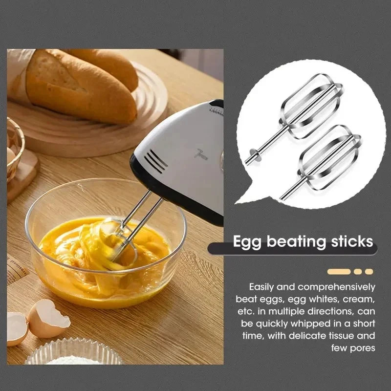 7-Speed Electric Hand Mixer – Automatic Blender for Cream, Eggs, Cake & Dough