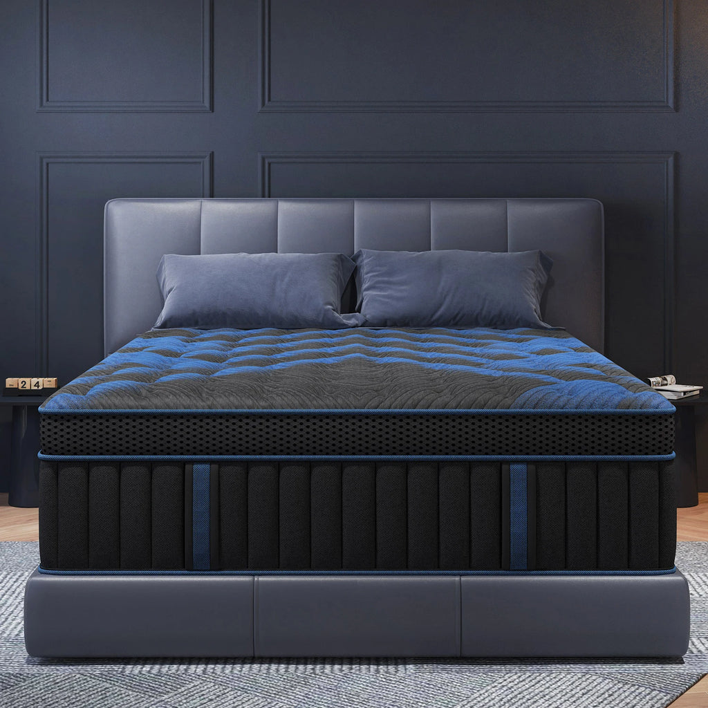 12/14 Inch Hybrid Mattress — Euro Top, Medium Firm, Memory Foam & Pocket Spring for Back & Lumbar Support (Twin to King)