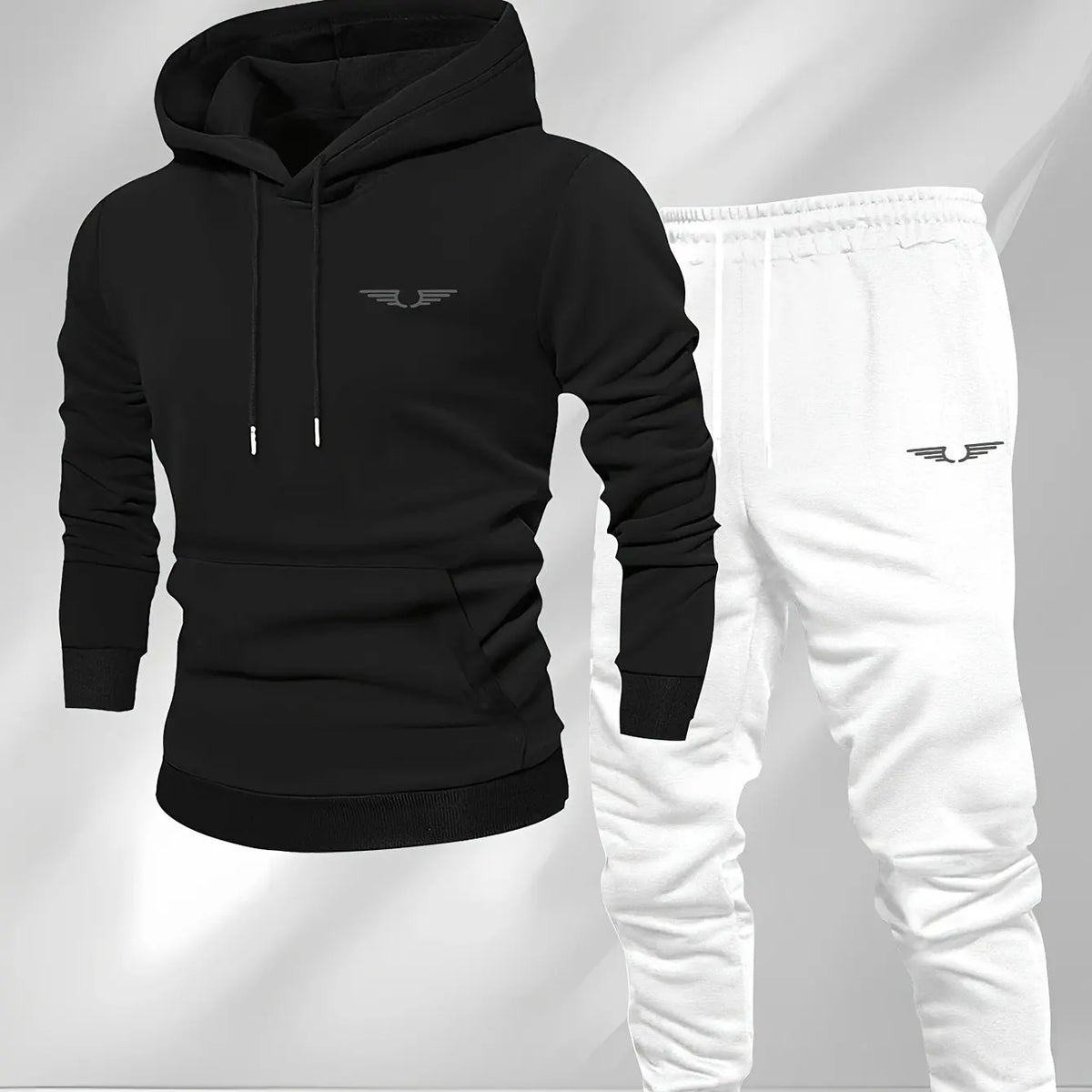 Men's American Streetwear Hooded Sweatshirt – Color Block Long Sleeve Casual Top