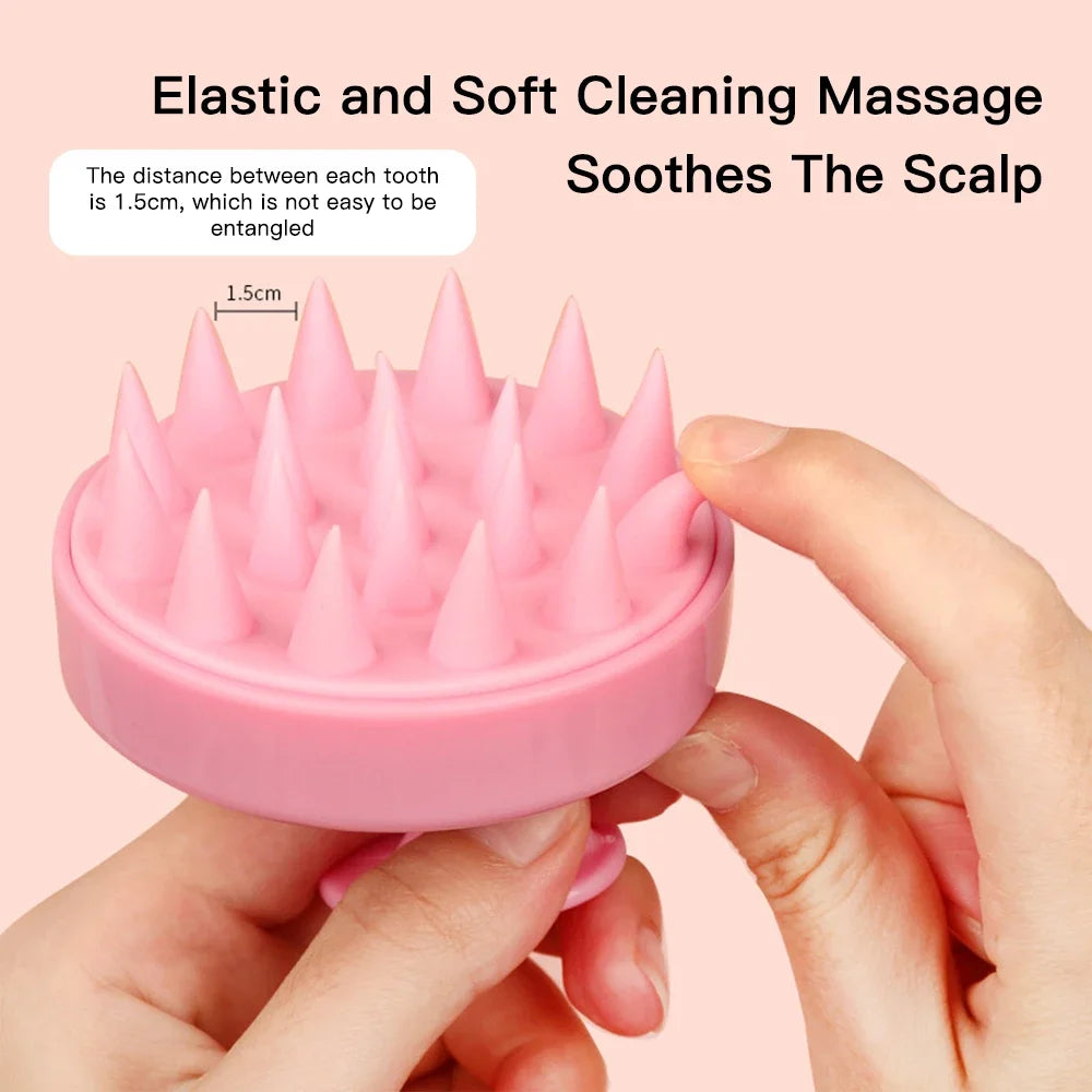 Silicone Scalp Massage Comb — Hair Growth Shampoo Brush
