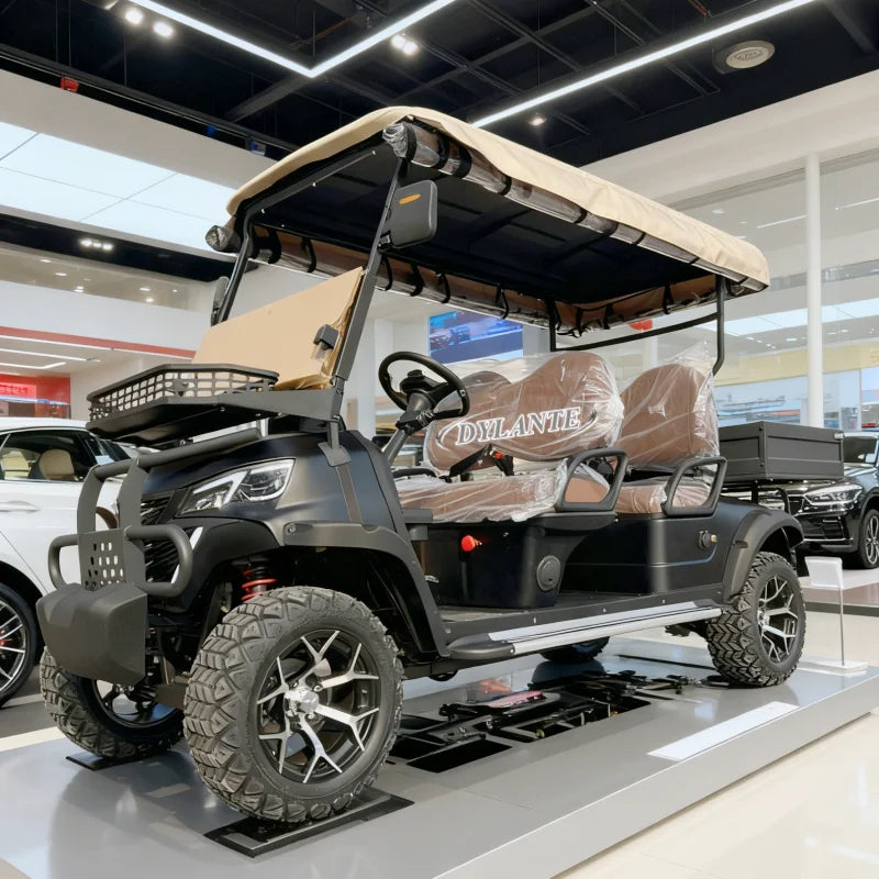 Classic 4-Seat Electric Golf Cart — 5000W Farm & Hunting Cart, 2-Row Seating, Global Best Seller