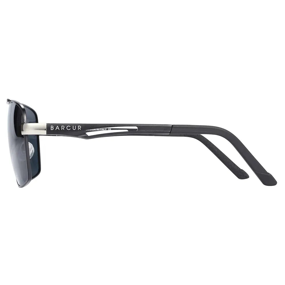 BARCUR Pilot Style Metal Frame Sunglasses | HD Polarized Mirror UV400 for Men & Women
