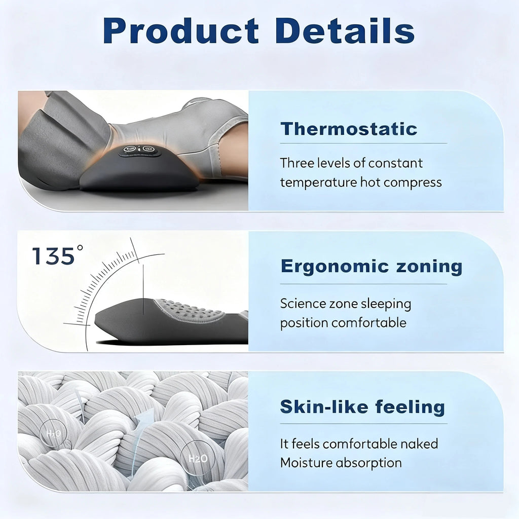 3-in-1 Electric Back Massager & Waist Support Pillow — Heat, Vibration & Traction Therapy for Back Pain Relief