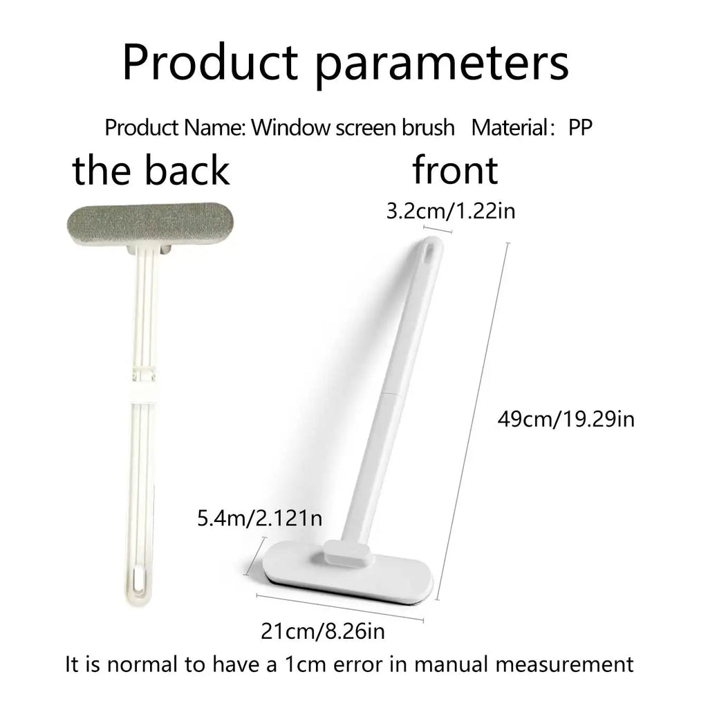 Multifunctional Long Handle Window Brush – Wet & Dry Glass, Sofa, Wall & Pet Hair Cleaning Brush