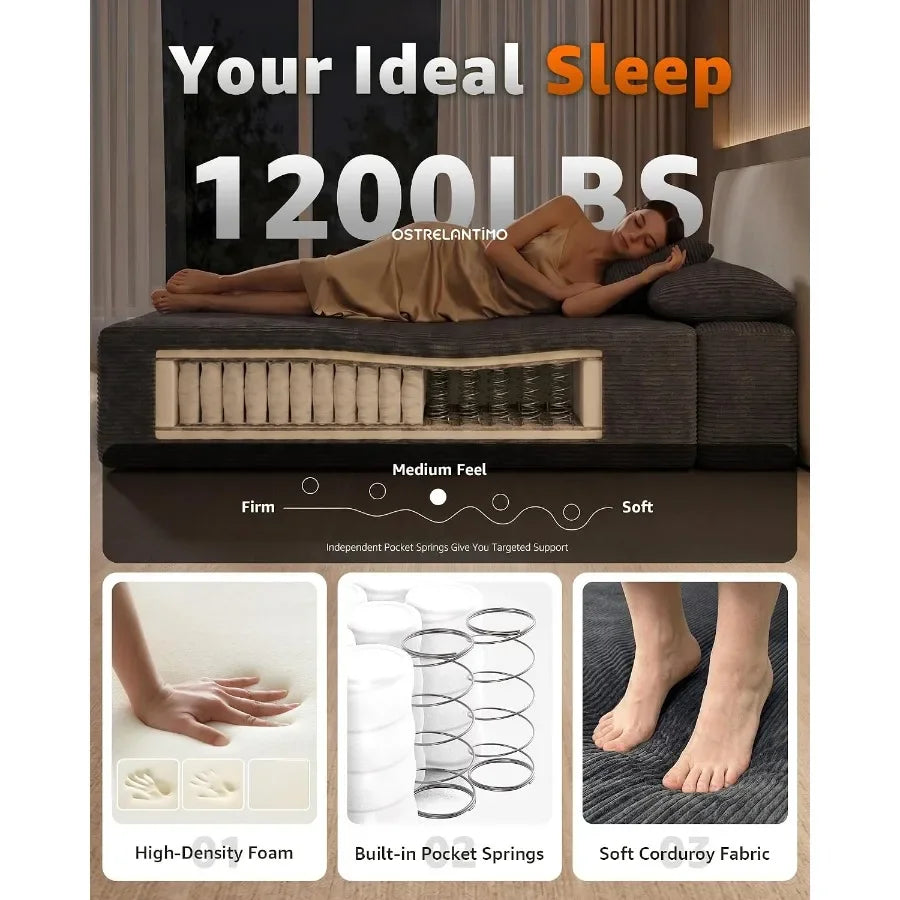 79.5-Inch Oversized Boneless Chaise Lounge