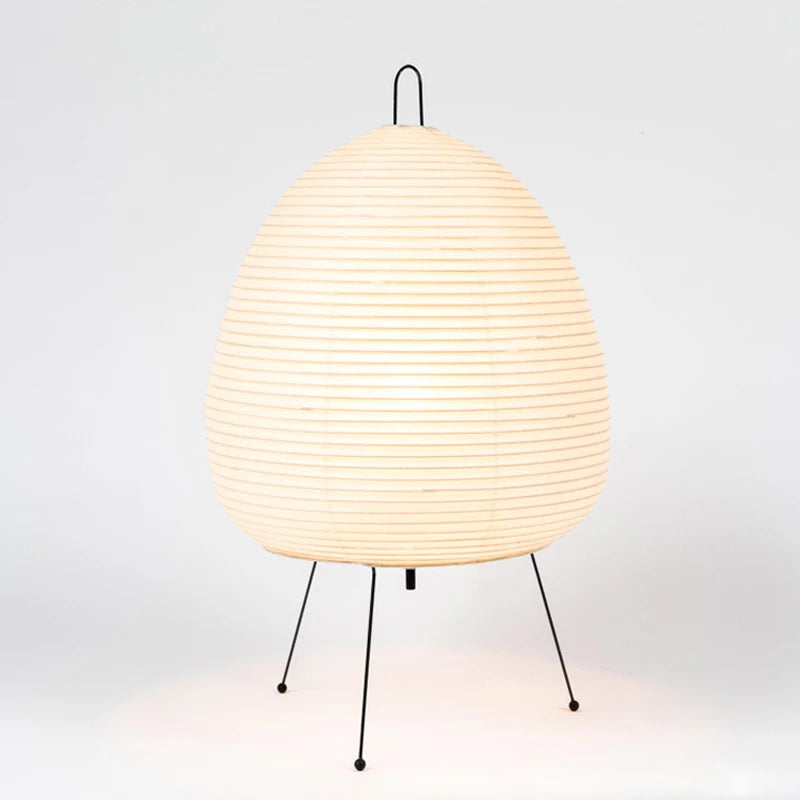 Rice Paper Table Lamp – Japanese-Style Tripod Light